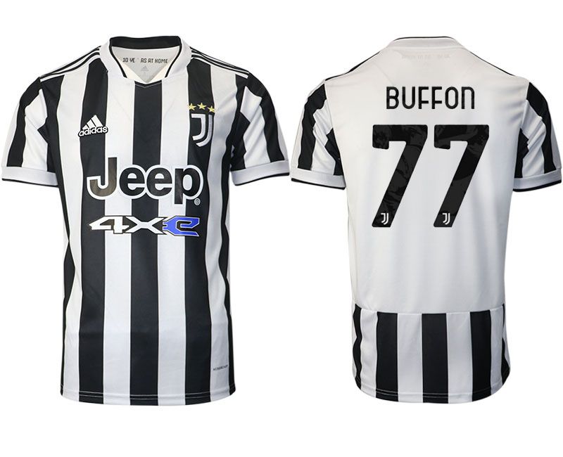 Men 2021-2022 Club Juventus home aaa version white #77 Adidas Soccer Jersey